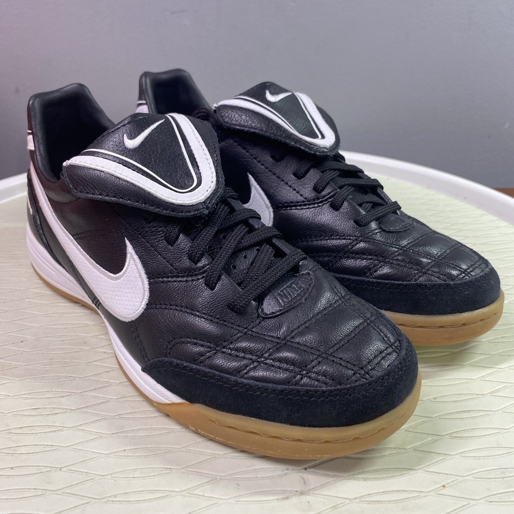 Nike Tiempo Mystic 3 IC Mens Black&White Soccer Sneakers Shoes Cleats Sz.6 NWB